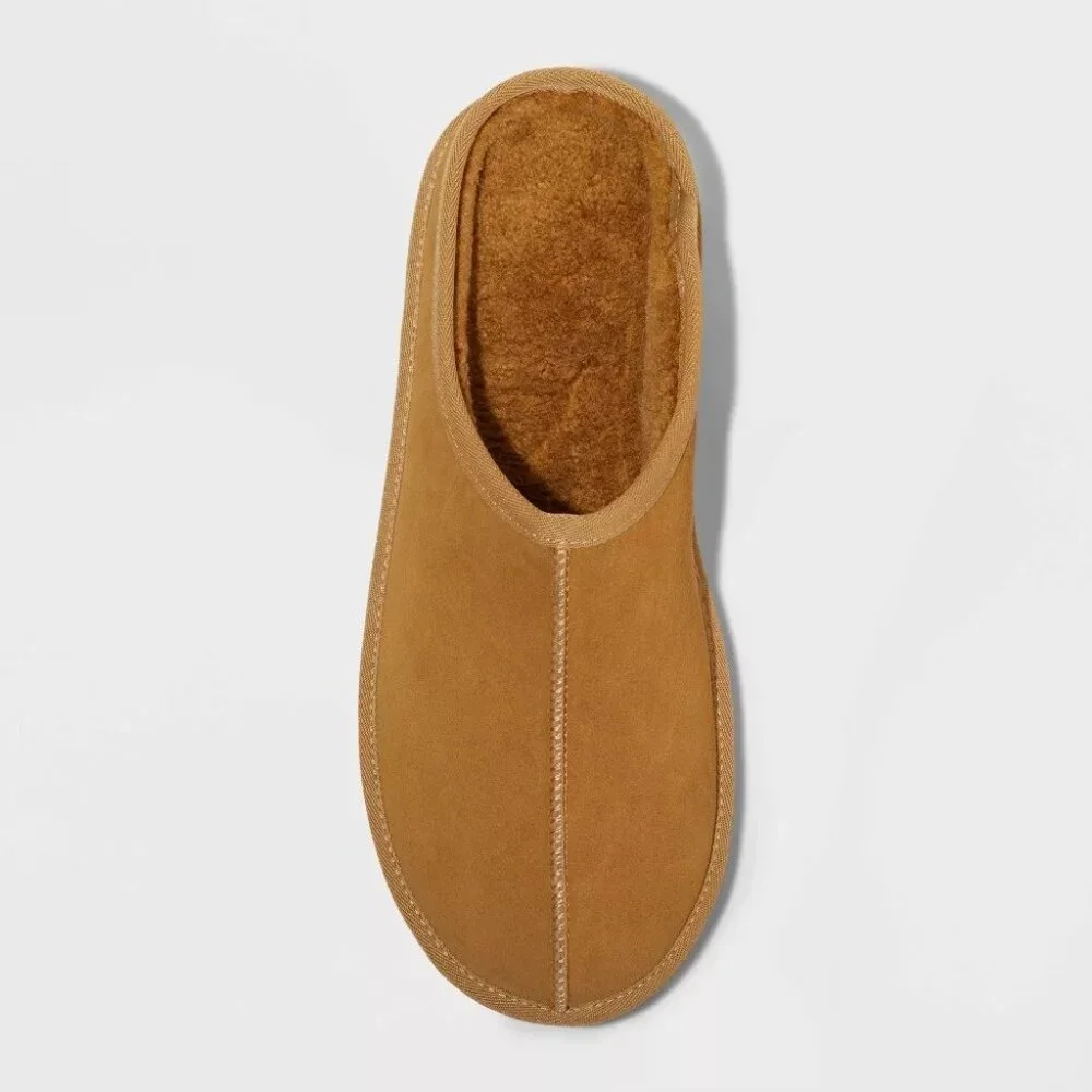 NEW Goodfellow & Co Men's Cruz Genuine Suede Clog Slippers - Size 9